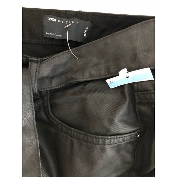 ASOS Design Tall Jeans Low Rise Flare Leg Self-Tie Belt Black Coated  NWOT 26T - Picture 8 of 9